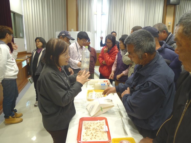 本所同仁們回答農友害蟲防治問題。