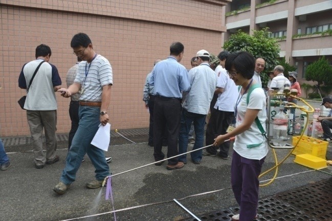 農藥施用技術實習課程翦影。
