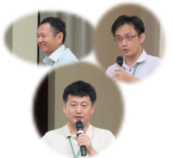 專題演講之講師分別為段中漢(上左)、黃慶文(上右)及李敏郎(下)3位本所副研究員。