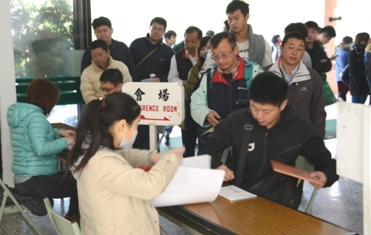 農藥管理人員資格訓練參訓學員報到。