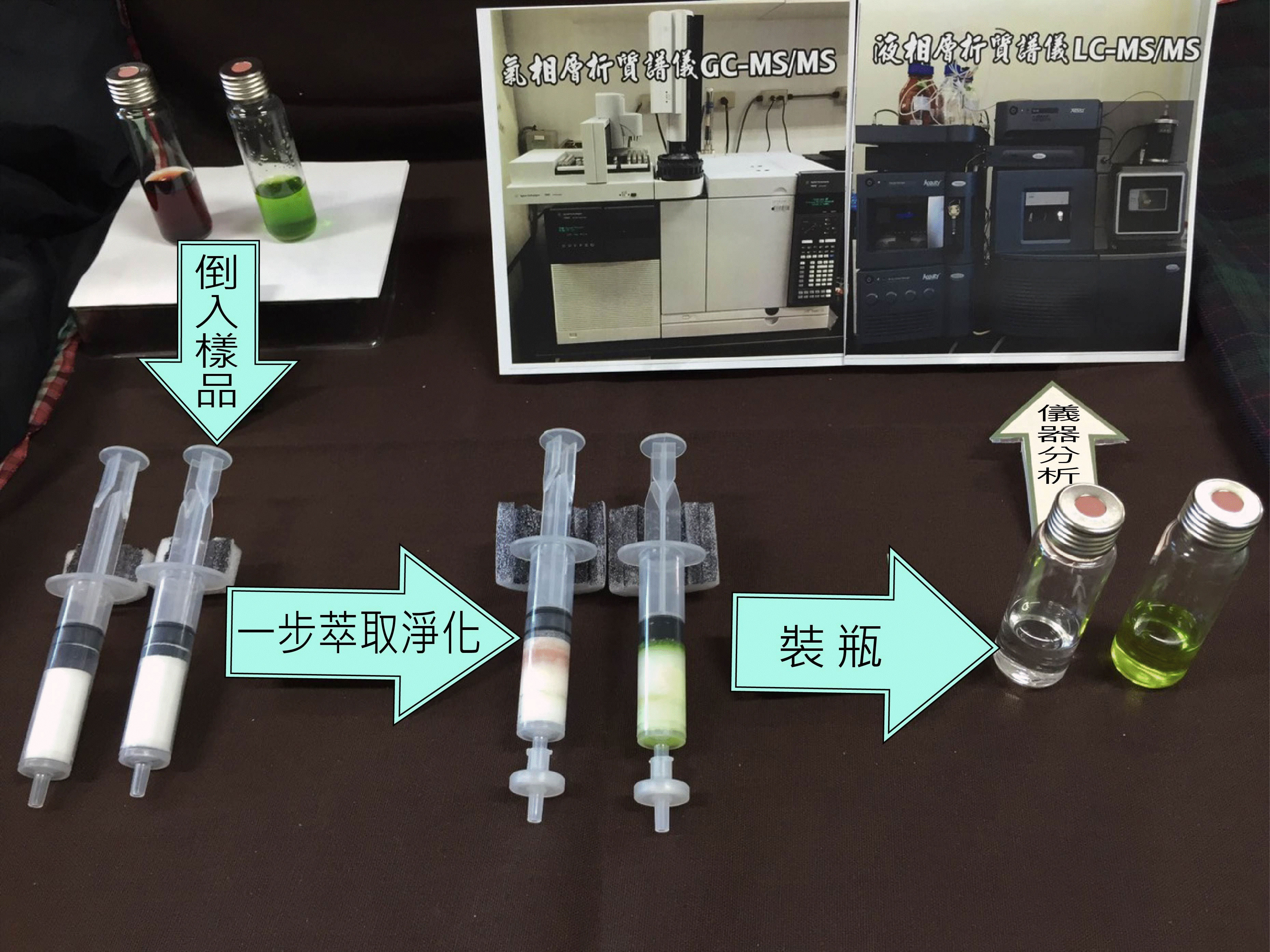 快速萃取技術處理流程示意圖