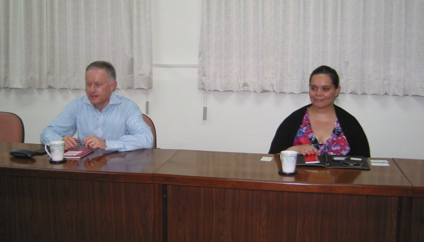 紐西蘭商工辦事處新任代表 Mr. Stephen Payton及經濟暨一般事務組組長 Mrs. Tupe Solomon-Tanoa’i。