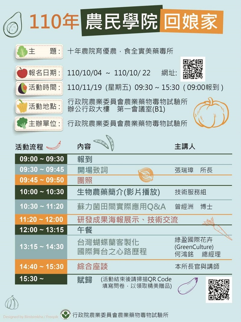 110年度農民學院回娘家海報