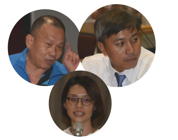 專講主講人：蘇秋竹研究員(上左)、陳富翔(上右)及梁瑩如(下)2位助理研究員。