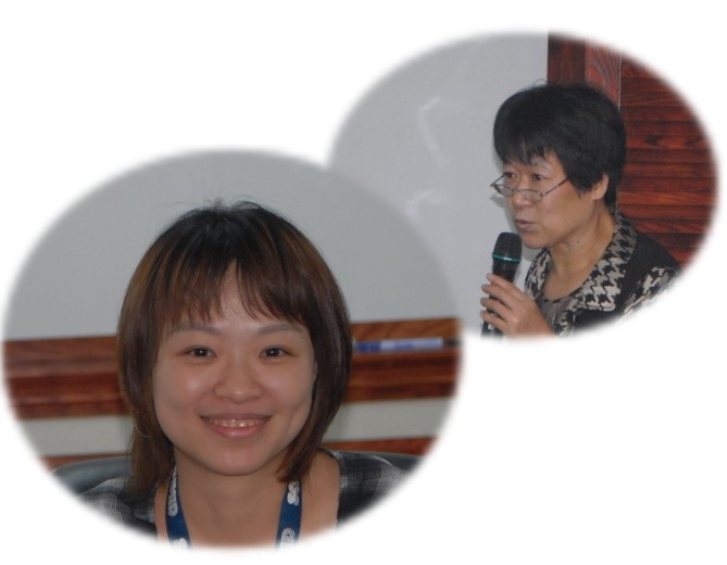 中興大學何素鵬教授(右)、TAF潘宜芳經理(左)擔任課程講師。