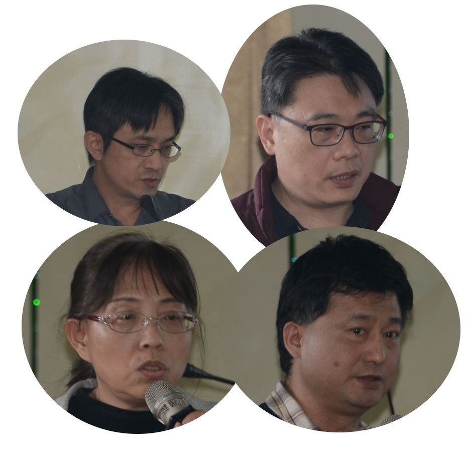 演講人：黃慶文(上左)、楊俊宏(上右)、黃莉欣(下左)與李敏郎(下右)4位副研究員